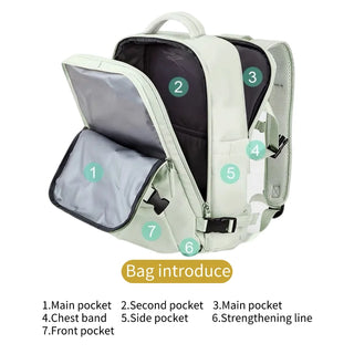 Women Travel Backpack Airplane Large Capacity Multi-Function Luggage Lightweight Waterproof Women'S Casual Bag Notebook Bagpacks